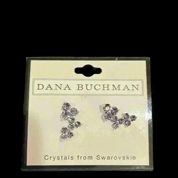 Dana Buchman New NWT Purple Crystal Earrings - Picture 1 of 2